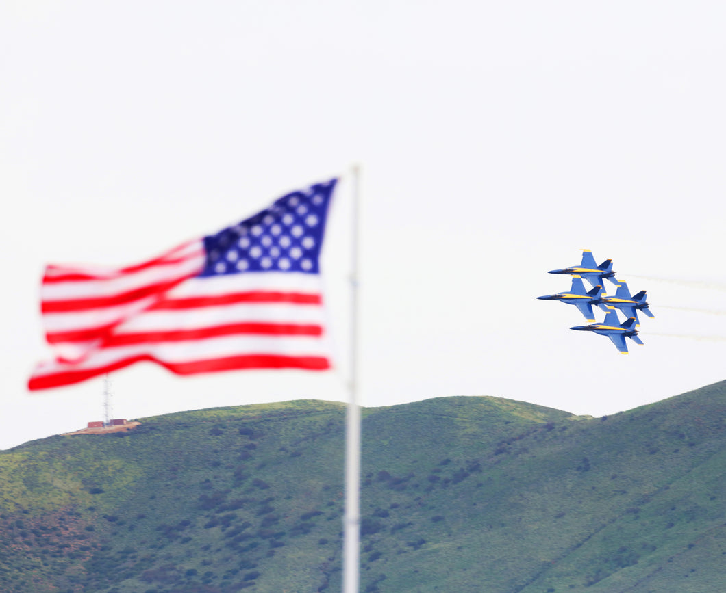 Blue Angels fly over